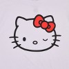Hello Kitty Face Outline Crew Neck Short Sleeve Women's White Super Crop Baby Tee - 3 of 4