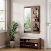 FURNIinspire Full Length Mirrors Wall Mirror Full Length Body Mirror, Multifunctional Wall Mounted Bedroom Mirror, Brown, 15.75"*15.75"*47.64" - 2 of 4