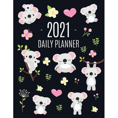 Cute Grey Koala Planner 2021 - by  Pimpom Pretty Planners (Paperback)