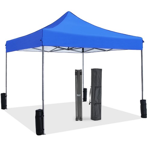 DOMETOUR 10 x10ft Pop Up Canopy Tent Outdoor Portable Sun Shelter for Parties Camping Beach Easy Setup - image 1 of 4