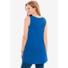Woman Within Plus Size Perfect Sleeveless Shirred U-Neck Tunic - 3 of 4