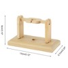 Unique Bargains Detachable Round Fan Style Fan Display Stand Bamboo - 3 of 4