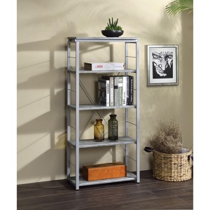 PAGED Rectangular Bookshelf Modern Storage Shelves with X-Shape Cross Bar for Living Room, Study Room - 1 of 4