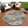 Beige Taupe And Gray Abstract Washable Indoor Outdoor Area Rug - 2 of 4