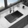 Gunmetal Black Kitchen Sink - 30inx 18inx 9in Undermount Singel Bowl Kitchen basin 16 Gauge Stainless Steel with 9 Inch Deep - 4 of 4