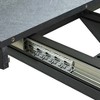 Dolonm Retro Rectangular Stretch Dining Table,Dark Grey stone Top And Black Relief Plate, With Storage Box. - 3 of 4