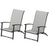 Outsunny Folding Patio Chairs Set of 2, Portable Outdoor Dining Chairs with High Back, Armrests - 4 of 4