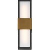 Possini Euro Design Possini Euro Radford 18"H Sand Black and Brass LED Outdoor Wall Light - 4 of 4