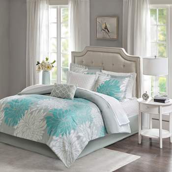 9pc Queen Stella Comforter Set - Blue : Target