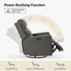 Mario Genuine Leather Transitional Power Recliner with USB Ports Set of 2 | ARTFUL LIVING DESIGN-GREY - 4 of 4