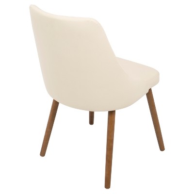 Giovanni Cream Faux Leather Upholstered Parsons Side Chair