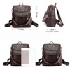 DSVIMOY Women Removable Strap Nylon Backpack with Internal Pocket, Large Capacity Backpack, Coffee, 13"*7"*2.3" - 3 of 4