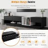 ORRD Modern TV Stand for TVs up to 80" with Versatile Storage, Two-Tone Media Console with Open & Hidden Compartments, Black Entertainment Center - 4 of 4