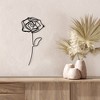 Rose - Metal Line Art Wall Decor Sculpture - 3 of 4