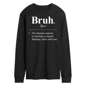 Men's - Instant Message - Bruh Definition Long Sleeve Graphic T-Shirt - 1 of 4