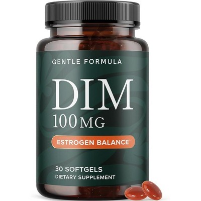 DIM 100mg Softgel, Diindolylmethane for Hormone & Estrogen Balance for Men & Women, Hormonal Acne, Menopause & Antioxidant Support, SMNutrition, 30ct