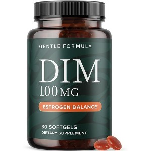 DIM 100mg Softgel, Diindolylmethane for Hormone & Estrogen Balance for Men & Women, Hormonal Acne, Menopause & Antioxidant Support, SMNutrition, 30ct - 1 of 4