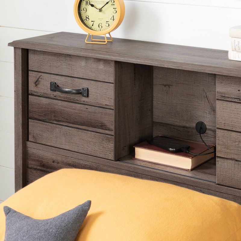 Ulysses Bookcase Headboard with Doors - South Shore, 5 of 13