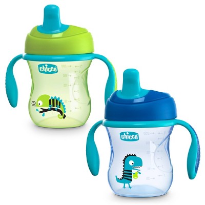 Chicco First Spout Trainer Portable Drinkware Sippy Cup - Blue - 2pk/7oz Each