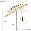 Ainfox 10FT 3 tier vented Outdoor Table Umbrella with Round Umbrella Base For Beach Market Backyard - 3 of 4