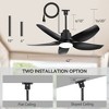 Airsurfer Black Waterproof Outdoor Ceiling Fan with 3 Color LED Light and Remote,Quiet Dc Motor,Ceiling Fan With Cord For Patios Porch Pergola - 3 of 4