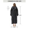 Inhand Oversized Wearable Blanket Hoodie, Long Hooded Blanket for Girls, Cozy Flannel Sweatshirt Blanket with Giant Pocket and Zipper - 3 of 4