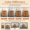 Gulches Modern 24" Bathroom Vanity with Ceramic Basin Sink, Log Color Storage Cabinet, 3 Drawers - 4 of 4