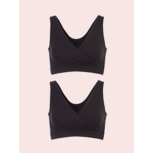 Leading Lady The Alora - Nylon Seamless Sleep Bra 2-pack : Target