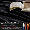 Ultra Soft Fleece Blanket, 300GSM, 108x 90, Black, No Shed, All Season Use - 4 of 4