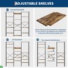 5-Tier Industrial Bookcase with 14 Open Shelves – Wide Etagere Bookshelf for Storage and Display in Living Room, Home Office, or Study - 3 of 4