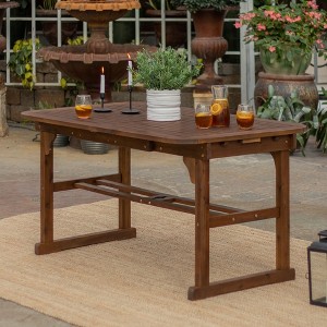 Sapphtopaz Patio Outdoor Table Patio Dining Table Outdoor Dining Table Picnic Table for Garden, Yard, Lawn, Patio - 1 of 4