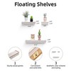 Dsvimoy Planter Stands and Holders Planter Stands Shelf with Invisible Brackets for Home Storage, White, 20"*5"*4" - 3 of 4