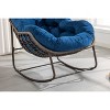 CAVINAS Rocking Chair Outdoor Rattan Glider Rocker Chair Accent Chair Reading Chair Comfy Chair - 2 of 4