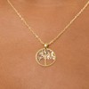 Ross-Simons Italian 18kt 2-Tone Gold Cut-Out Tree Of Life Pendant Necklace Size 17.5 - 4 of 4