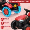 3 in 1 Ride on Tractor, 12V Ride on Bulldozer with Detachable Trailer, Kids Electric Vehicles Ride on Toy with Remote Control - 3 of 4