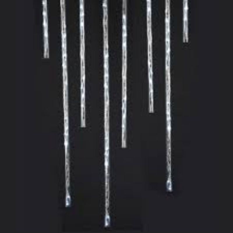 J. Hofert Co 48ct LED Dripping Icicle Tube Christmas String Lights White Wire - Blue, 3 of 5