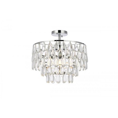 Elegant Lighting Mila 16 inch flush mount in chrome