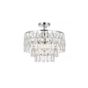 Elegant Lighting Mila 16 inch flush mount in chrome - 1 of 4