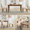 COWLOWN Set of 2 Modern Linen Armless Dining Chairs , Wood Legs, 250LBS Capacity for Dining/Living Room - 4 of 4