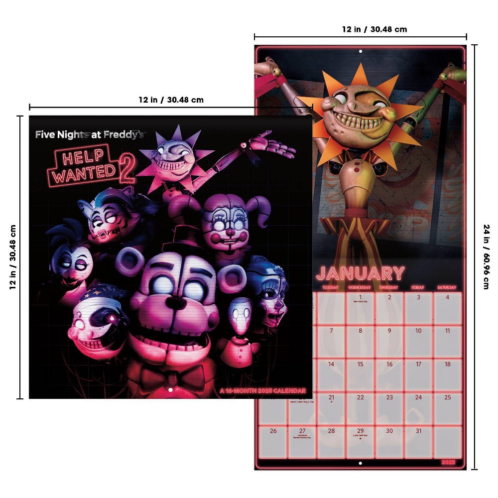 Trends International 2025 Five Nights at Freddys Wall Calendar -  92762300