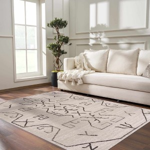 Hauteloom Azzan Cream & Charcoal Area Rug - 1 of 4