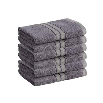 R+R Washcloths, Grey, 12 Count