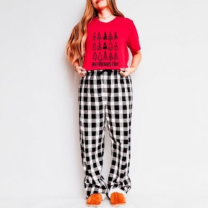 Simply Sage Market Women's Distressed Oh Christmas Tree Pajama Set - 1 of 4