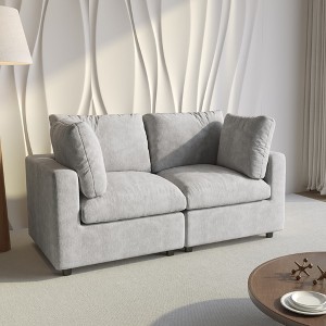 Cloud Sectional Couches for Living Room,67" Convertible Love Seat, 2 Seater Modular Sectional Sofa,Deep Seater Furniture Sets - 1 of 4