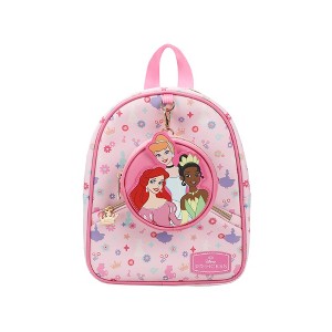 Disney Princess Ariel Cinderella & Tiana Pink 10.5” Mini PU Backpack for girls - 1 of 4