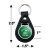 Norfolk State University Spartans Logo Black Leather Keychain - 2 of 4