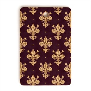 Avenie Fleur De Lis In Royal Burgundy Cutting Board - Rectangle - 1 of 3