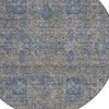 Khaki And Denim Blue Oriental Washable Indoor Outdoor Area Rug - 4 of 4