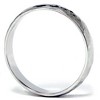 Pompeii3 14K White Gold 4mm Hammered Wedding Band Ring New - 2 of 4