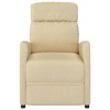 vidaXL Massage Recliner Cream Fabric - 3 of 4
